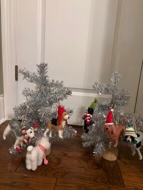 Felted Dog Ornaments - Assorted Holiday Pups